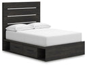 Hollivern - Panel Bed With Storage