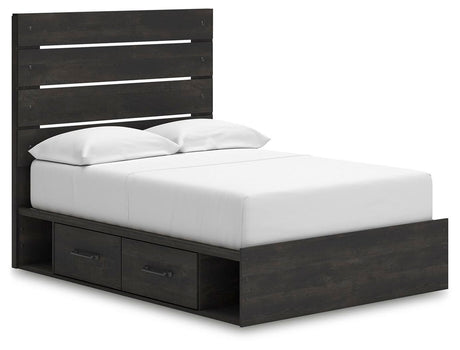 Hollivern - Panel Bed With Storage
