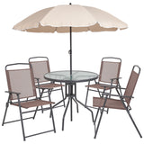 PAT- 6 PC Brown Patio Set