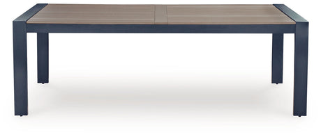 East Beach - Rectangular Dining Table With Umbrella Option - Blue