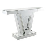 Nysa - 32"H Console Table - Mirrored & Faux Crystals