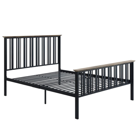 Zudora - Full Bed - Antique Oak & Black