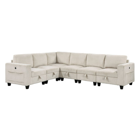 Walterboro - Sectional With Storage, Storage Pouches And Charging Ports