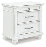 Kanwyn - Three Drawer Night Stand - Whitewash
