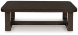 Breckington - Rectangular Cocktail Table - Dark Brown