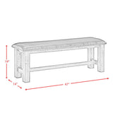 Nathan - Bench With PU Padded Seat - Gray Oak