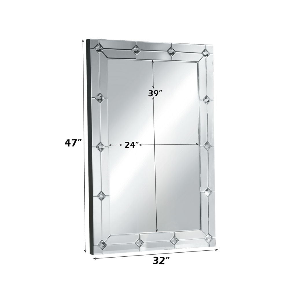 Hessa - Accent Mirror - Mirrored & Faux Rhinestones