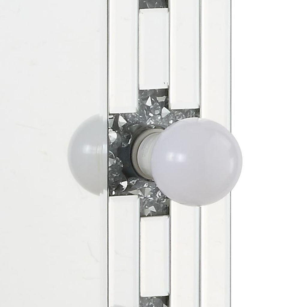 Noralie - Accent Mirror - Faux Diamonds & Mirrored