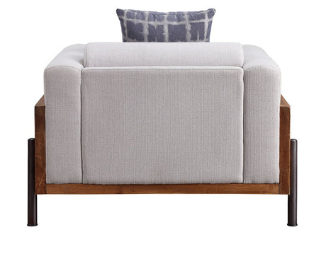 Pelton - Chair With Pillow - Fabric & Walnut