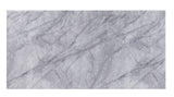 Satinka - Dining Table - Light Gray Printed Faux Marble Top & Mirrored Silver