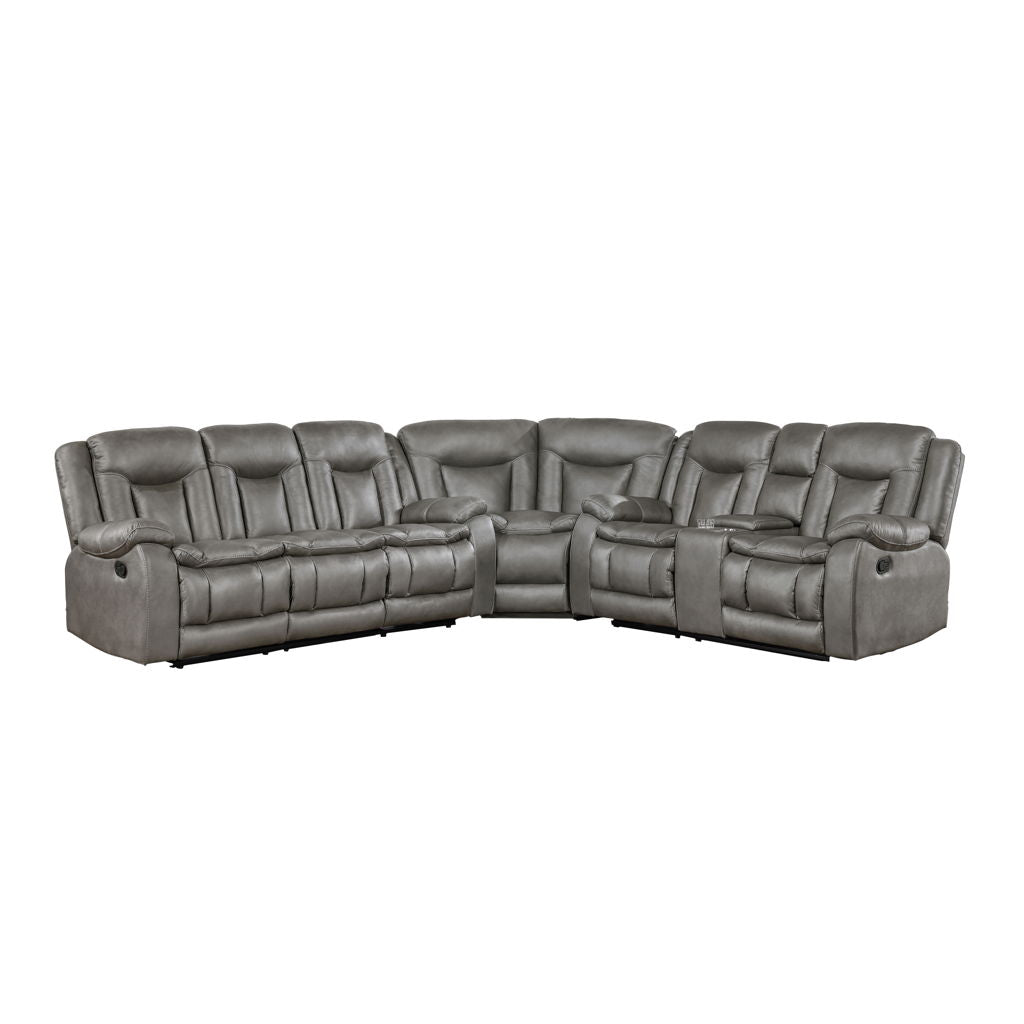Morello - 3 Piece Manual Sofa/Loveseat/Wedge