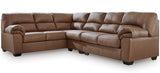 BLADEN Caramel Microsuede 119" x 92" Sectional