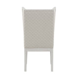 Katia - Hostess Chair (Set of 2) - Light Gray Linen & Weathered White