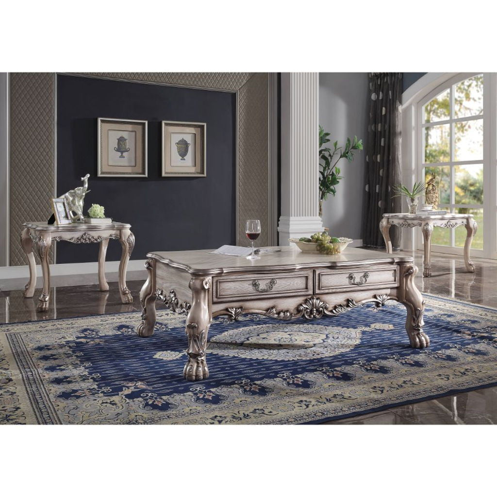 Dresden - 20" Coffee Table - Vintage Bone White