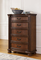 Lavinton - Five Drawer Chest - Brown