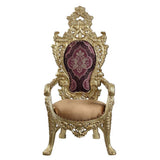 Bernadette - Arm Chair (Set of 2) - Pattern Fabric & Gold
