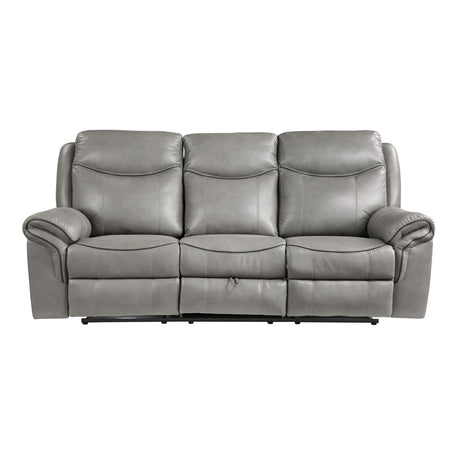 Aram - Double Reclining Sofa With Center Drop-Down Cup Holders, Receptacles, Hidden Drawer And USB Ports
