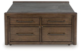 Kallenny - Square Cocktail Table - Brown / Gray