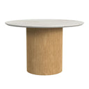 Sylvie - Round Dining Table With Faux Marble Top