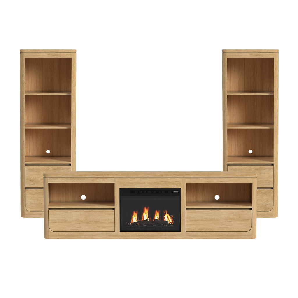 Rosalie - 4 Piece Entertainment Unit With 82" TV Console