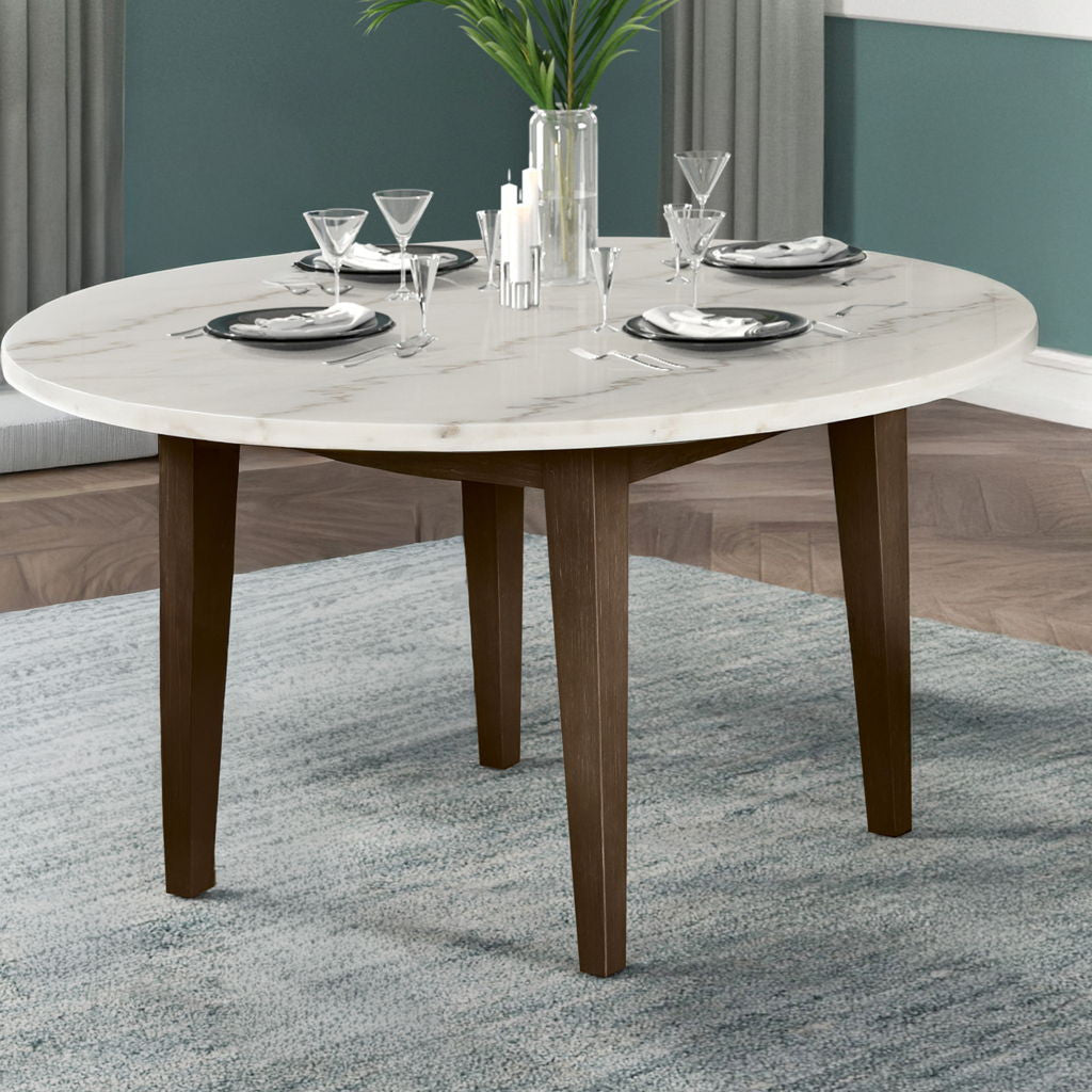 Essence - 54" Round Dining Table With Marble Top