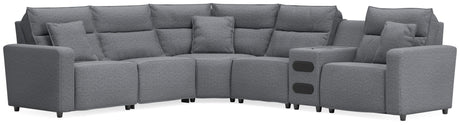 Modmax II - Reclining Sectional - Salt And Pepper