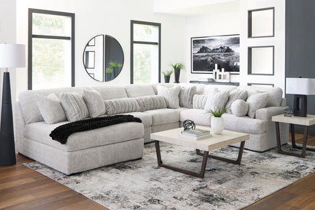 ANDROMEDA Arctic-Fox Luxury Plush 156" x 113" Sectional with Chaise