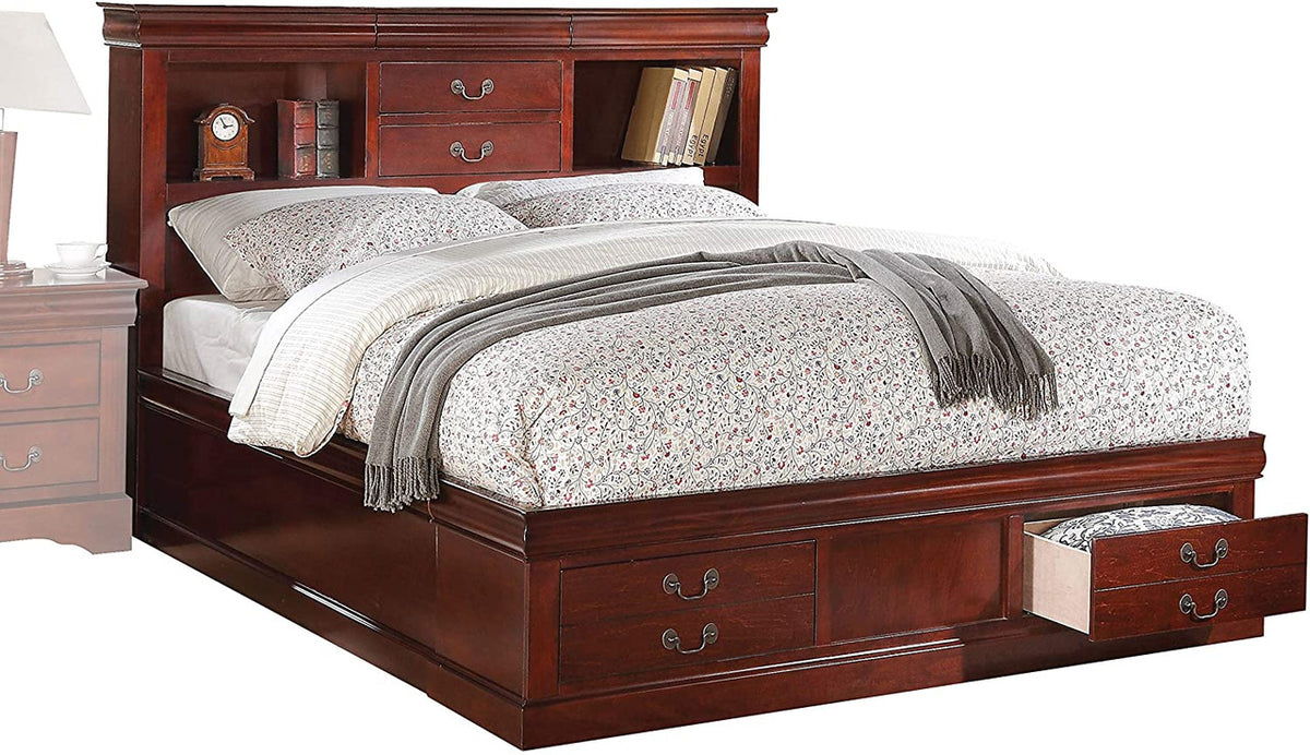 ELROID Cherry Storage Platform Bed