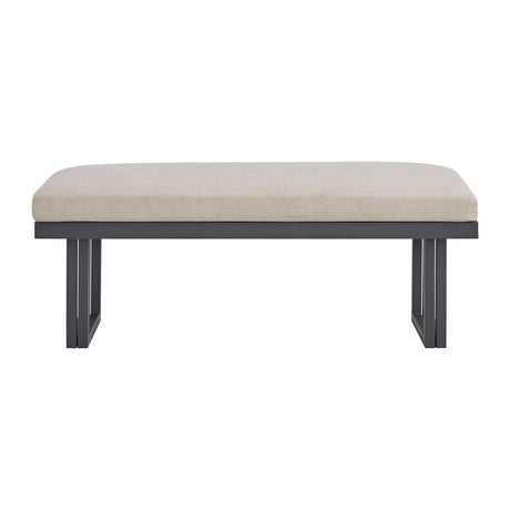 Playa - Dining Bench - Dark Gray / Beige