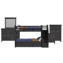 Hampton Kids - Bunk With Staircase And Trundle Bedroom Set