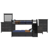 Hampton Kids - Bunk With Staircase And Trundle Bedroom Set