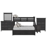 Hampton Kids - Bunk With Ladder And Trundle Bedroom Set
