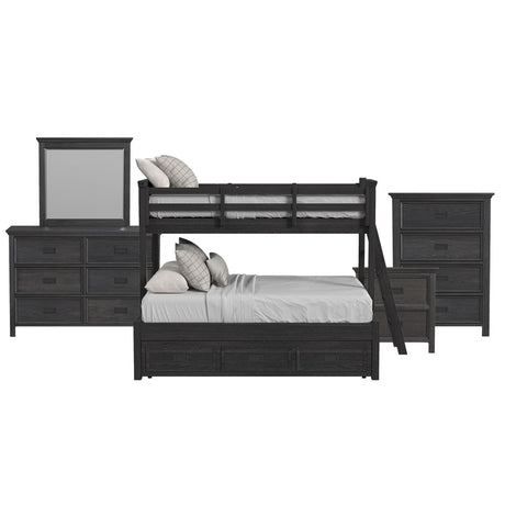 Hampton Kids - Bunk With Ladder And Trundle Bedroom Set
