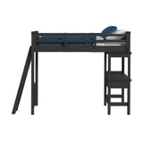 Hampton Kids - Loft Bed With Ladder And Desk With Speaker
