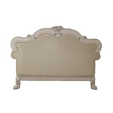 Dresden - Loveseat With 3 Pillows - Synthetic Leather & Bone White