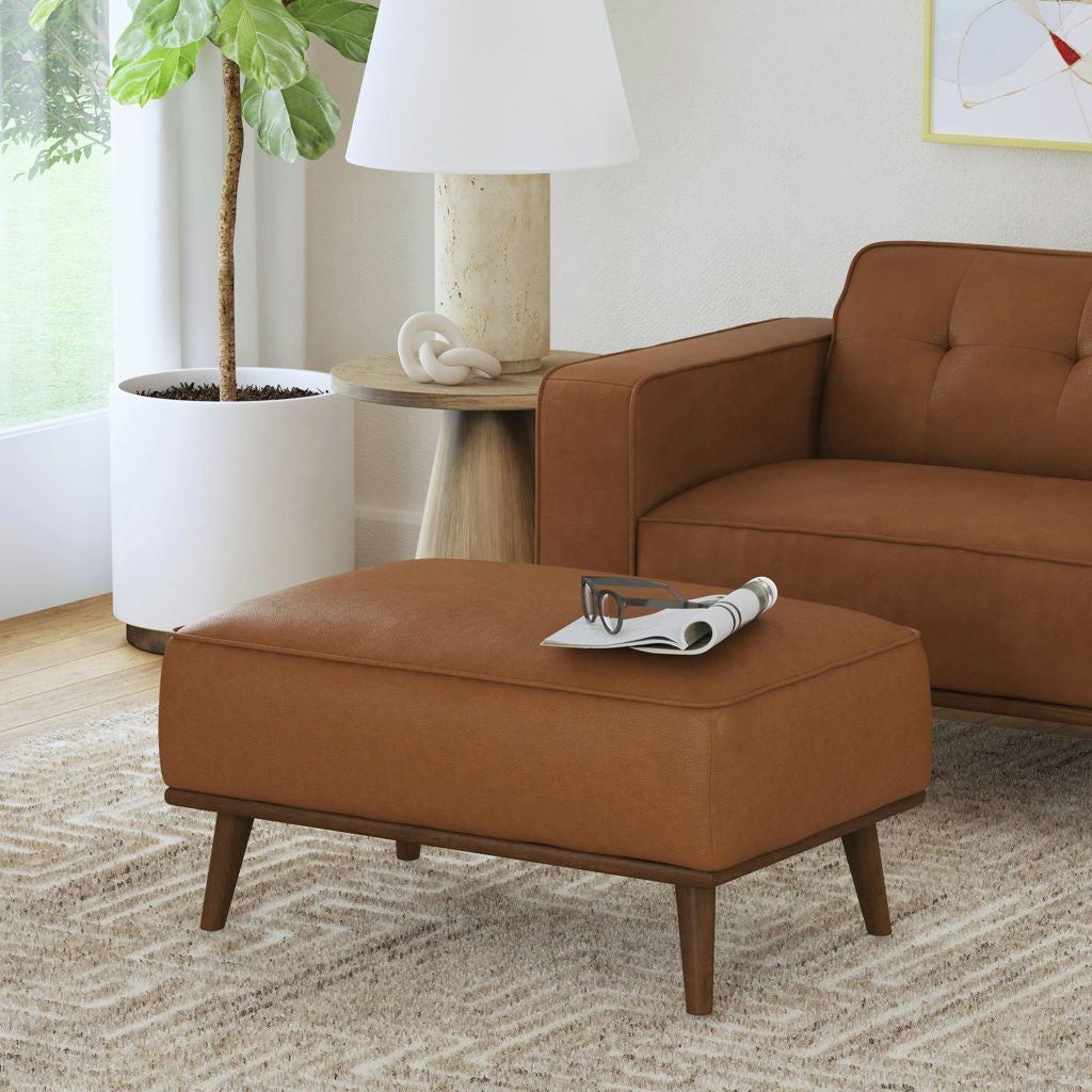 Destiny - Ottoman With Wood Base