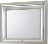 GIORGIA Champagne 63" Wide Dresser & Lighted Mirror