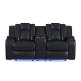 Carlo - Power Motion Loveseat With Power Headrest, Console And LED
