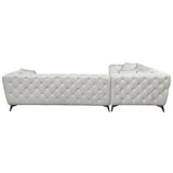 Atronia - Sectional Sofa With 4 Pillows - Beige Fabric