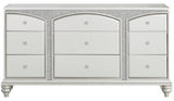 Precious Platinum Rhinestones Dresser & Mirror