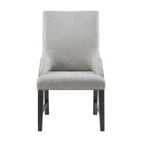 Montrose - Fabric Dining Host Chair (Set of 2) - Espresso / Light Gray