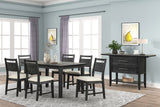 Sable Crest - 5 Piece Set (Round Dining Table & 4 Chairs) - Black