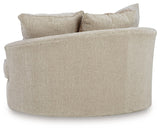 Steelwater Retreat - Oversized Swivel Accent Chair - Latte