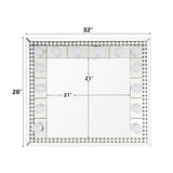Farai - 28" Accent Mirror - Mirrored & Faux Crystal Diamonds
