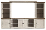 Havalance - 4 Pc. - Entertainment Center - 67" TV Stand - Brown / Beige