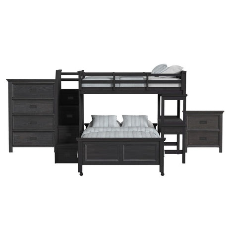 Hampton Kids - Loft With Staircase And Desk With Speaker Bedroom Set