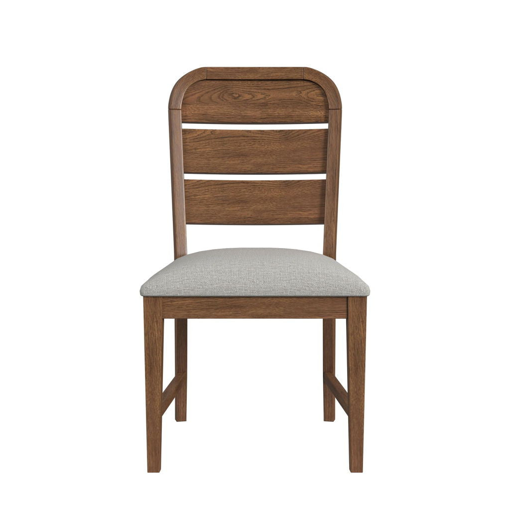 Glinda - Fabric Dining Side Chair (Set of 2) - Brown / Light Gray