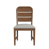 Glinda - Fabric Dining Side Chair (Set of 2) - Brown / Light Gray