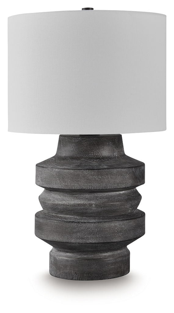 Wahida - Poly Table Lamp - Distressed Black