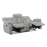Jules - Double Reclining Sofa - Gray